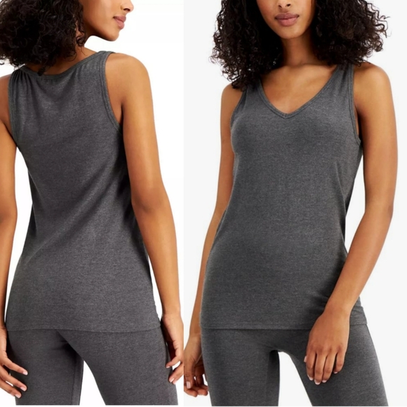 Alfani 3 piece ultra soft modal leggings top/tank lounge set. Heather Grey NWT - Picture 4 of 11